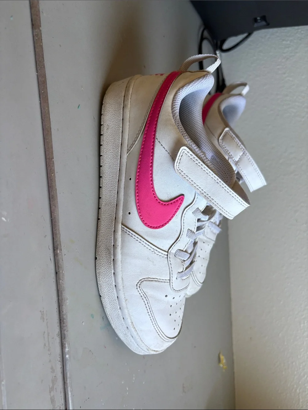 Pink Nike Velcro shoes